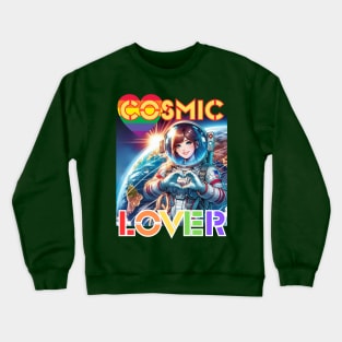 Kawaii, Anime Girl, Cosmic Lover | Catsie Cat Crewneck Sweatshirt